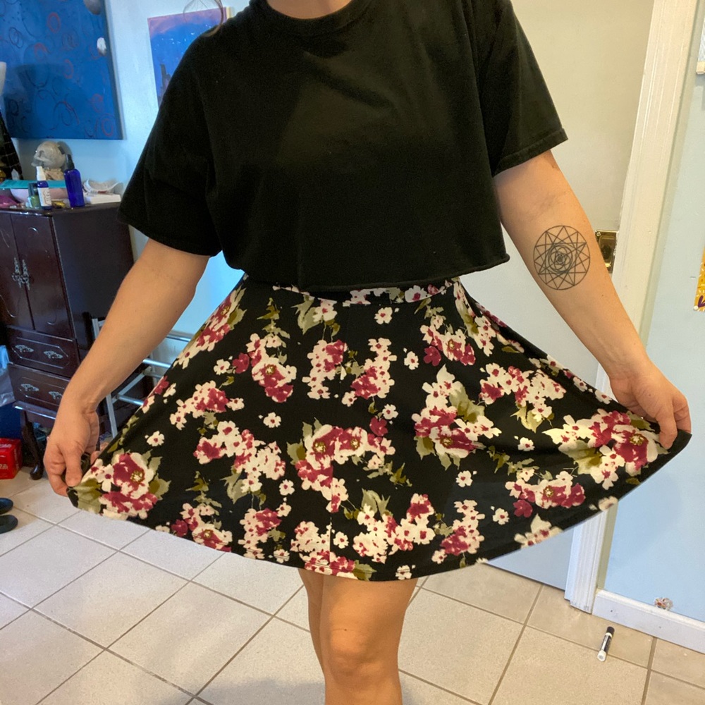 Floral Skater Skirt